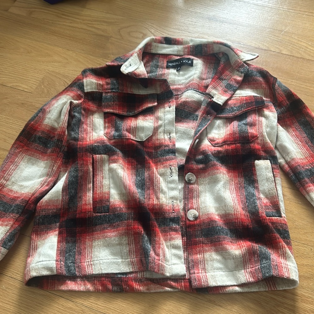 red white and black kendall + kylie jacket size M